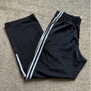 Adidas Tricot Pull On Elastic Waist Active Track Pants Black/White Men's Size L